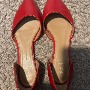 Banana Republic Red Pointed Toe Flats Hello Sale Mate Edition Women’s Size 10